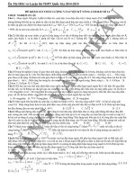 Đề chọn đội tuyển HSG Vật lí 12