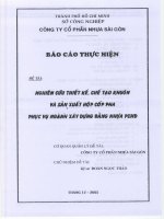 Nghiên cứu thiết kế, chế tạo khuôn và sản xuất cốp pha phục vụ ngành xây dựng bằng nhựa PEHD