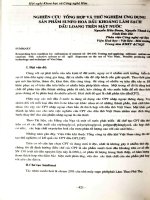 Nghiên cứu tổng hợp và thử nghiệm ứng dụng sản phẩm Sunfo hóa dầu khoáng làm sạch dầu loang trên mặt nước