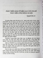 Phát triển kinh tế hiện nay với vấn đề thực hiện công bằng xã hội