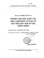 Nghiên cứu sản xuất vật liệu composite từ dầu vỏ hạt điều kết hợp với xơ sợi thiên nhiên
