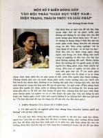 Một số ý kiến đóng góp vào hội thảo Giáo dục Việt Nam Hiện trạng,thách thức và giải pháp