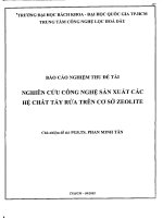 Nghiên cứu công nghệ sản xuất các hệ chất tẩy rửa trên cơ sở zeolite