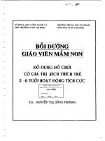 Đồ dùng đồ chơi có giá trị kích thích trẻ 5 - 6 tuổi hoạt động tích cực Bồi dưỡng giáo viên mầm non