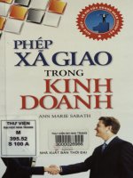 Phép xã giao trong kinh doanh  101 cách ứng xử khéo léo trong giao dịch