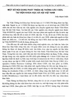 Một số nội dung phát triển hệ thống các CSDL tại Viện Khoa học Xã hội Việt Nam