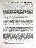 Vài điểm trong tổ chức giáo dục đại học