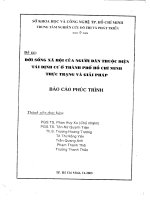 Đời sống xã hội của người dân thuộc diện tái định cư ở thành phố HCM. Thực trạng và giải pháp