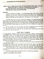 Phân lập và nhận dạng một số thành phần hóa học của cây khổ sâm cho lá