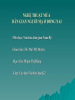 Nghệ thuật múa dân gian người mèo