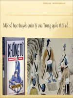 Một số học thuyết quản lý của Trung quốc thời cổ