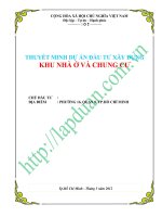 thuyết minh dự án xây dựng khu nhà ở và chung cư