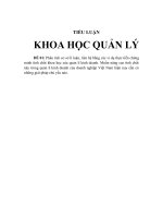 Phân tích cơ sở lí luận, liên hệ bằng các ví dụ thực tiễn chứng minh tính chất khoa học của quản lí kinh doanh. Muốn nâng cao tính chất này trong quản lí kinh doanh củ