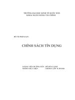 Đề tài chính sách tín dụng