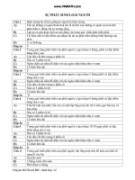 Câu hỏi trắc nghiệm lý thuyết sinh học Sự phát sinh loài người ôn thi đại học