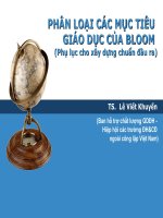 Phân loại các mục tiêu giáo dục của bloom