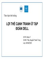 Tiểu luận môn quản trị kinh doanh quốc tế Lợi thế cạnh tranh ở tập đoàn Dell