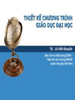 Thiết kế chương trình giáo dục đại học