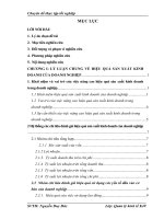 Chuyên đề thực tập tốt nghiệp: Nâng cao hiệu quả sản xuất kinh doanh của Công ty TNHH – MTV Vạn Tường