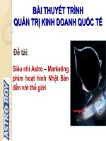 Tiểu luận Quản trị kinh doanh quốc tế Siêu nhí Astro – Marketing phim hoạt hình Nhật Bản đến với thế giới