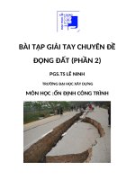 BÀI tập ĐỘNG đất GIẢI TAY (PHẦN 2)    PGS TS lê ninh (chuyên đề ĐỘNG đất)