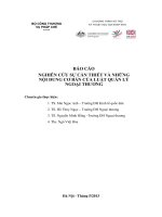 ÁO CÁO NGHIÊN CỨU SỰ CẦN THIẾT VÀ NHỮNG NỘI DUNG CƠ BẢN CỦA LUẬT QUẢN LÝ NGOẠI THƯƠNG