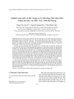 Nghiên cứu một số đặc trưng cơ lý đất dùng làm nhà trình tường tại khu vực Mèo Vạc, tỉnh Hà Giang