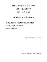 tiểu luận môn học linh kiện và sự lắp ráp đề tài an toàn điện