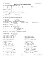 BÀI TẬP VỀ LƯỢNG GIÁC ĐẦY ĐỦ