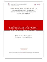 CHÍNH SÁCH ĐỐI NGOẠI VÀ HỘI NHẬP QUỐC TẾ