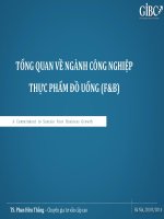TỔNG QUAN VỀ NGÀNH CÔNG NGHIỆP THỰC PHẨM ĐỒ UỐNG