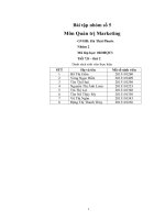 bài tập nhóm môn  quản trị marketing