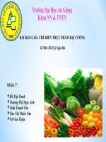 bài báo cáo chế biến thực phẩm đại cương