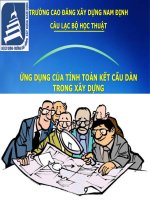 ỨNG DỤNG CỦA TÍNH TOÁN KẾT CẤU DÀN TRONG XÂY DỰNG