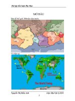 BÀI TẬP TIỂU LUẬN ĐỊA MẠO