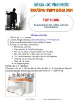 TẬP HUẤN Bài giảng điện tử thiết kế bằng phần mềm Adobe Presenter