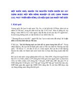 MỘT NƯỚC NHỎ, NGHÈO TÀI NGUYÊN THIÊN NHIÊN ĐÃ XÂY DỰNG ĐƯỢC MỘT NỀN NÔNG NGHIỆP CÓ SỨC CẠNH TRANH CAO, PHÁT TRIỂN BỀN VỮNG, CÓ HIỆU QUẢ CAO NHẤT THẾ GIỚI