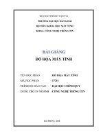 BÀI GIẢNG ĐỒ HỌA MÁY TÍNH