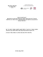 DỰ ÁN HOÀN THIỆN KHUÔN KHỔ PHÁP LÝ QUẢN LÝ HOẠT ĐỘNG THƯƠNG MẠI TRONG ĐIỀU KIỆN HỘI NHẬP KINH TẾ QUỐC TẾ