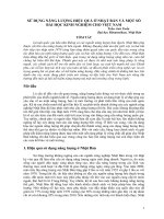 SỬ DỤNG NĂNG LƯỢNG HIỆU QUẢ Ở NHẬT BẢN VÀ MỘT SỐ BÀI HỌC KINH NGHIỆM CHO VIỆT NAM