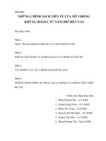 Tiểu luận NHỮNG CHÍNH SÁCH TIỀN TỀ CỦA MỸ CHỐNGKHỦNG HOẢNG TỪ NĂM 2007 ĐẾN NAY