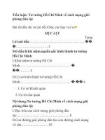 Tiểu luận TƯ tƯởng Hồ Chí Minh về cách mạng giảiphóng dân tộc