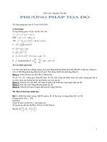 tài liệu giảng dạy toán lớp 10 phương pháp toạ độ