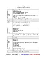 Chuyên đề Ôn thi đại học môn Sinh học - Đột biến Nhiễm sắc thể