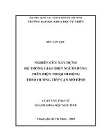 Hệ thống giao diện người dùng trên điện thoại di động theo hướng tiếp cận mô hình