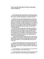 TIỂU LUẬN Thực trạng đời sống kinh tế-xã hội của công nhânViệt Nam hiện nay