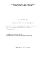 BÁO CÁO KHOA HỌC PHÂN TÍCH NGÀNH HÀNG HỒ TIÊU VIỆT NAM