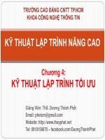 KỸ THUẬT LẬP TRÌNH TỐI ưu