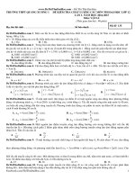 bộ đề thi thử môn vật lý 2015