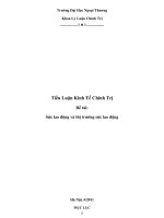 Tiểu Luận Kinh Tế Chính Trị Đề tài Sức lao động và thị trường sức lao động